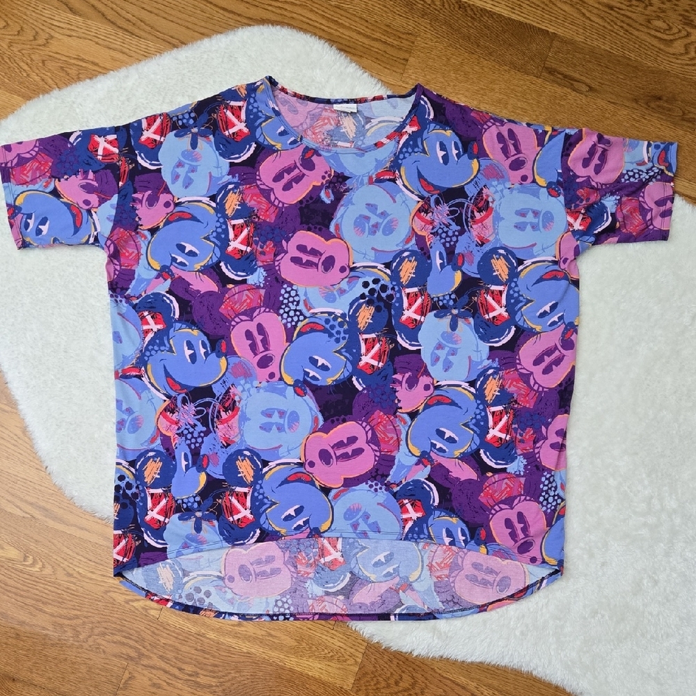 Lularoe Disney Mickey Print Shirt, Womens 3XL, Great Condition